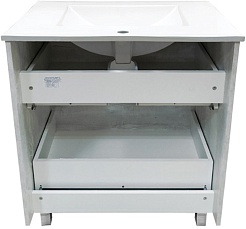 Comforty Тумба с раковиной Верона 75 дуб белый – фотография-3